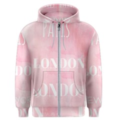 Paris, London, New York Men s Zipper Hoodie by Lullaby