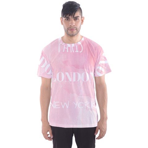 Paris, London, New York Men s Sports Mesh Tee by Lullaby