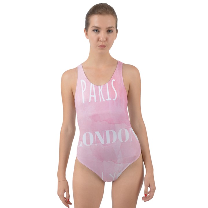 Paris, London, New York Cut-Out Back One Piece Swimsuit