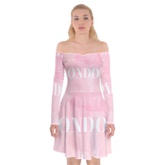 Paris, London, New York Off Shoulder Skater Dress by Lullaby