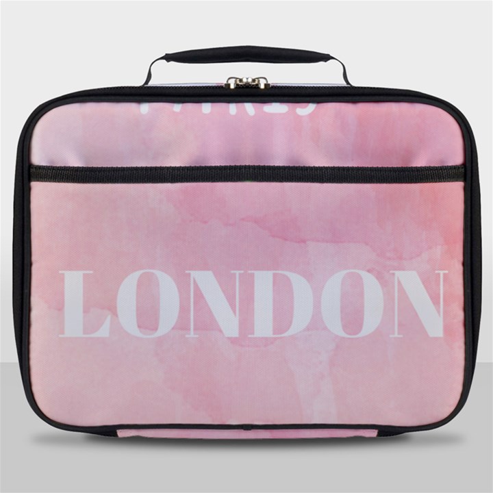 Paris, London, New York Full Print Lunch Bag