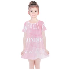 Paris, London, New York Kids  Simple Cotton Dress by Lullaby