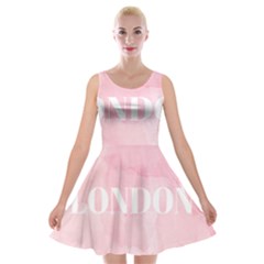 Paris, London, New York Velvet Skater Dress by Lullaby