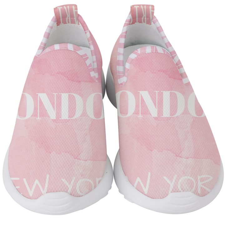 Paris, London, New York Kids  Slip On Sneakers