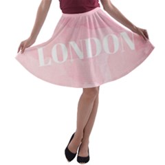 Paris, London, New York A-line Skater Skirt by Lullaby