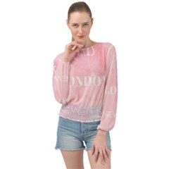 Paris, London, New York Banded Bottom Chiffon Top by Lullaby