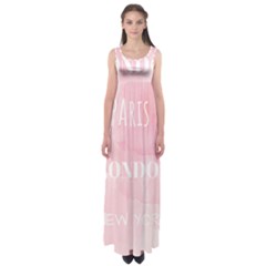 Paris, London, New York Empire Waist Maxi Dress by Lullaby