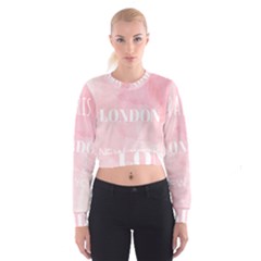 Paris, London, New York Cropped Sweatshirt