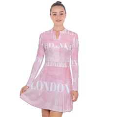 Paris, London, New York Long Sleeve Panel Dress by Lullaby