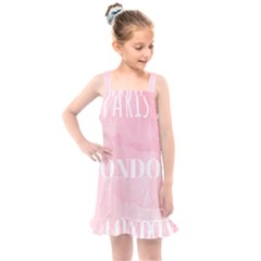 Paris, London, New York Kids  Overall Dress by Lullaby