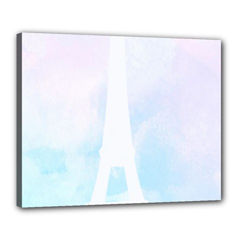 Pastel Eiffel s Tower, Paris Canvas 20  X 16  (stretched) by Lullaby