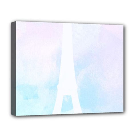 Pastel Eiffel s Tower, Paris Deluxe Canvas 20  X 16  (stretched) by Lullaby