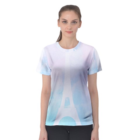 Pastel Eiffel s Tower, Paris Women s Sport Mesh Tee by Lullaby