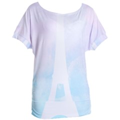 Pastel Eiffel s Tower, Paris Women s Oversized Tee by Lullaby