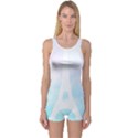 Pastel Eiffel s Tower, Paris One Piece Boyleg Swimsuit View1