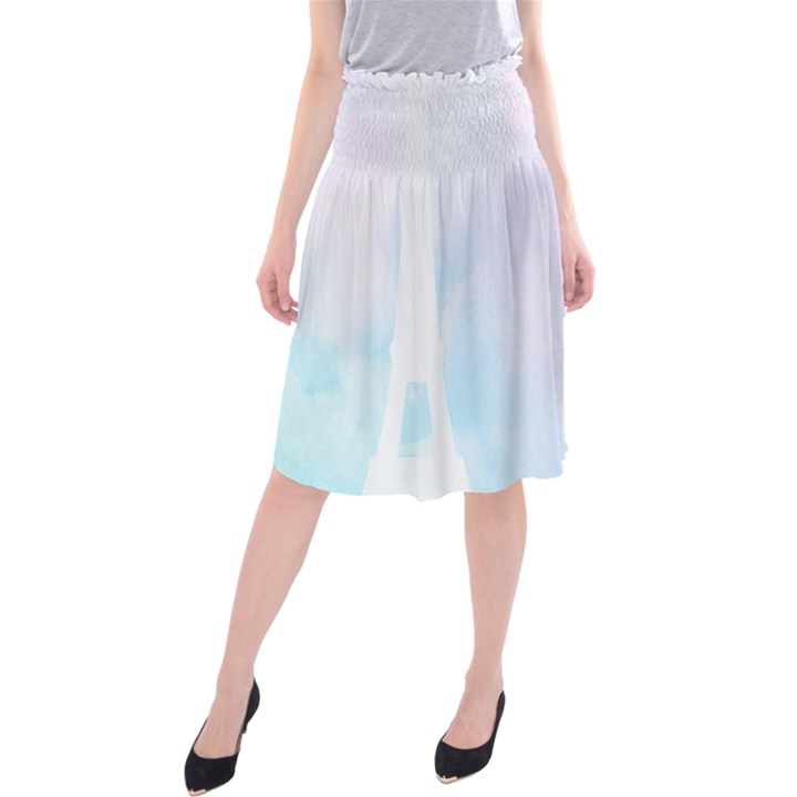 Pastel Eiffel s Tower, Paris Midi Beach Skirt