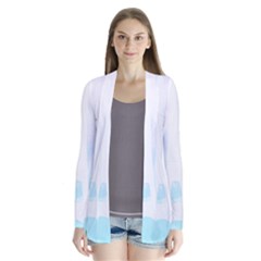 Pastel Eiffel s Tower, Paris Drape Collar Cardigan by Lullaby