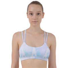 Pastel Eiffel s Tower, Paris Line Them Up Sports Bra by Lullaby