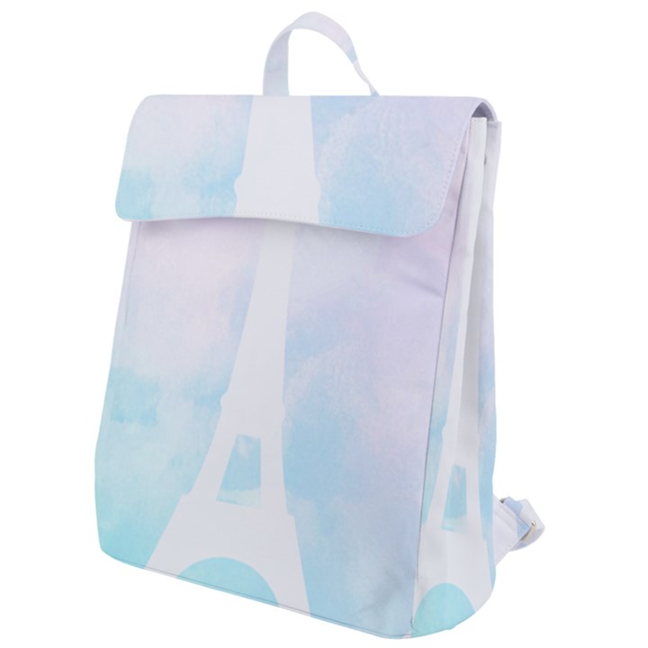 Pastel Eiffel s Tower, Paris Flap Top Backpack