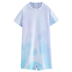 Pastel Eiffel s Tower, Paris Kids  Boyleg Half Suit Swimwear by Lullaby