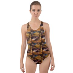 42 Targa Florio Cut-out Back One Piece Swimsuit by ArtworkByPatrick