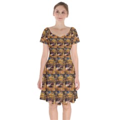 42 Targa Florio Short Sleeve Bardot Dress by ArtworkByPatrick