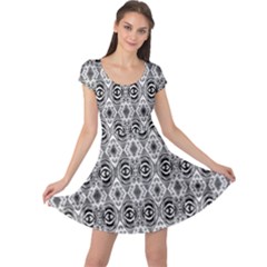 Black White 6 Cap Sleeve Dress by ArtworkByPatrick