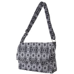 Black White 6 Full Print Messenger Bag by ArtworkByPatrick