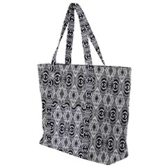 Black White 6 Zip Up Canvas Bag by ArtworkByPatrick