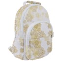 Christmas gold stars snow flakes  Rounded Multi Pocket Backpack View2