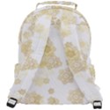 Christmas gold stars snow flakes  Rounded Multi Pocket Backpack View3