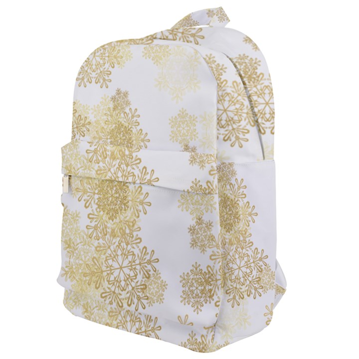 Christmas gold stars snow flakes  Classic Backpack