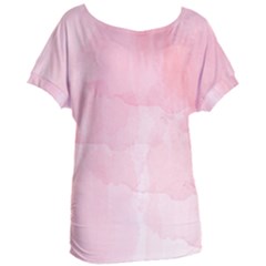 Pink Blurry Pastel Watercolour Ombre Women s Oversized Tee by Lullaby