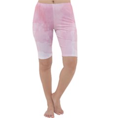 Pink Blurry Pastel Watercolour Ombre Cropped Leggings  by Lullaby