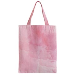 Pink Blurry Pastel Watercolour Ombre Zipper Classic Tote Bag by Lullaby