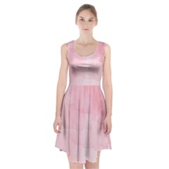 Pink Blurry Pastel Watercolour Ombre Racerback Midi Dress by Lullaby