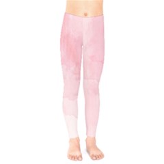 Pink Blurry Pastel Watercolour Ombre Kids  Legging by Lullaby