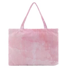 Pink Blurry Pastel Watercolour Ombre Zipper Medium Tote Bag by Lullaby