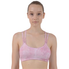 Pink Blurry Pastel Watercolour Ombre Line Them Up Sports Bra by Lullaby