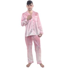 Pink Blurry Pastel Watercolour Ombre Men s Satin Pajamas Long Pants Set by Lullaby