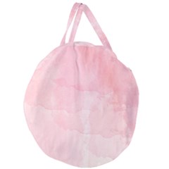 Pink Blurry Pastel Watercolour Ombre Giant Round Zipper Tote by Lullaby