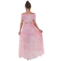 Pink blurry pastel watercolour ombre Off Shoulder Open Front Chiffon Dress View2