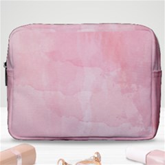 Pink Blurry Pastel Watercolour Ombre Make Up Pouch (large) by Lullaby