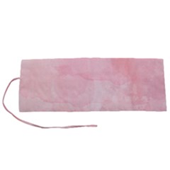 Pink Blurry Pastel Watercolour Ombre Roll Up Canvas Pencil Holder (s) by Lullaby