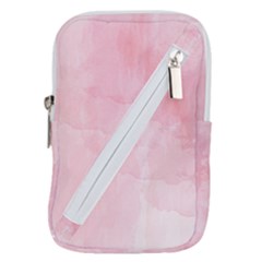 Pink Blurry Pastel Watercolour Ombre Belt Pouch Bag (large) by Lullaby