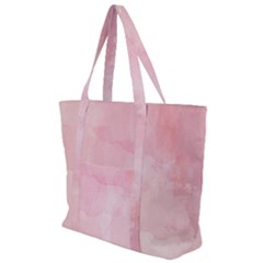 Pink Blurry Pastel Watercolour Ombre Zip Up Canvas Bag by Lullaby