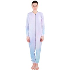 Pink Blue Blurry Pastel Watercolour Ombre Onepiece Jumpsuit (ladies)  by Lullaby