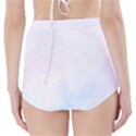 Pink blue blurry pastel watercolour ombre High-Waisted Bikini Bottoms View2