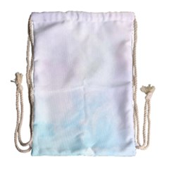 Pink Blue Blurry Pastel Watercolour Ombre Drawstring Bag (large) by Lullaby