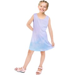 Pink Blue Blurry Pastel Watercolour Ombre Kids  Tunic Dress by Lullaby